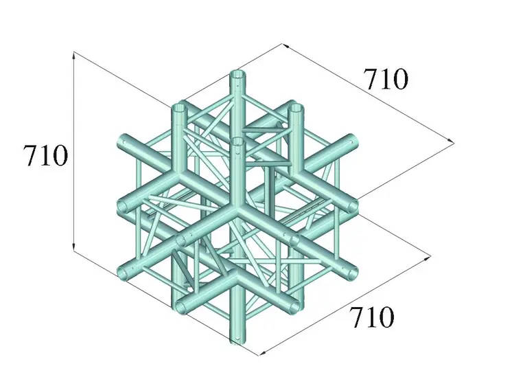 ALUTRUSS QUADLOCK 6082C-61 6-way cross piece 